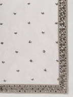 House of Panchhi Beige - Net Mirror & Sequins Embroiderey Lehenga choli