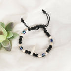 NVR Women & Men Black Evil Eye Rakhi With Roli Chawal - Distacart