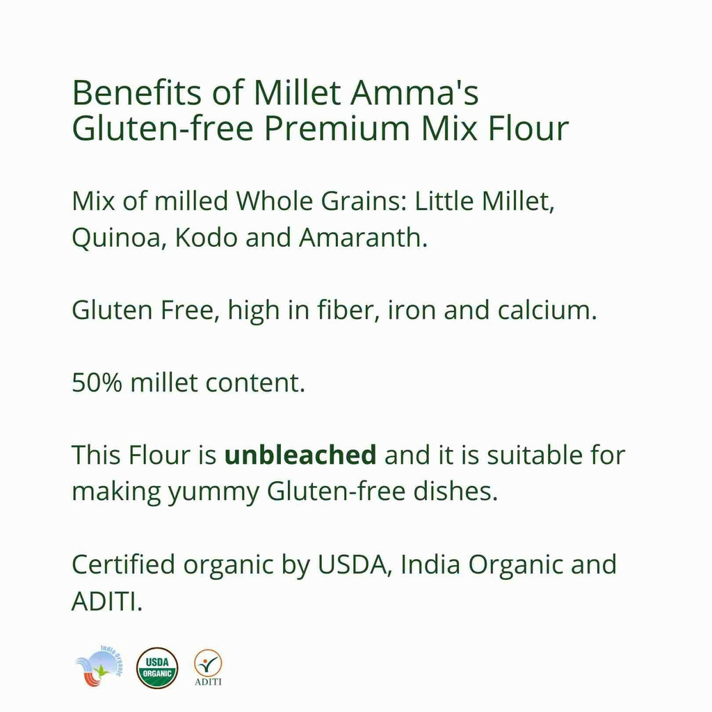 Millet Amma Gluten Free Premium Mix Flour Organic - Distacart