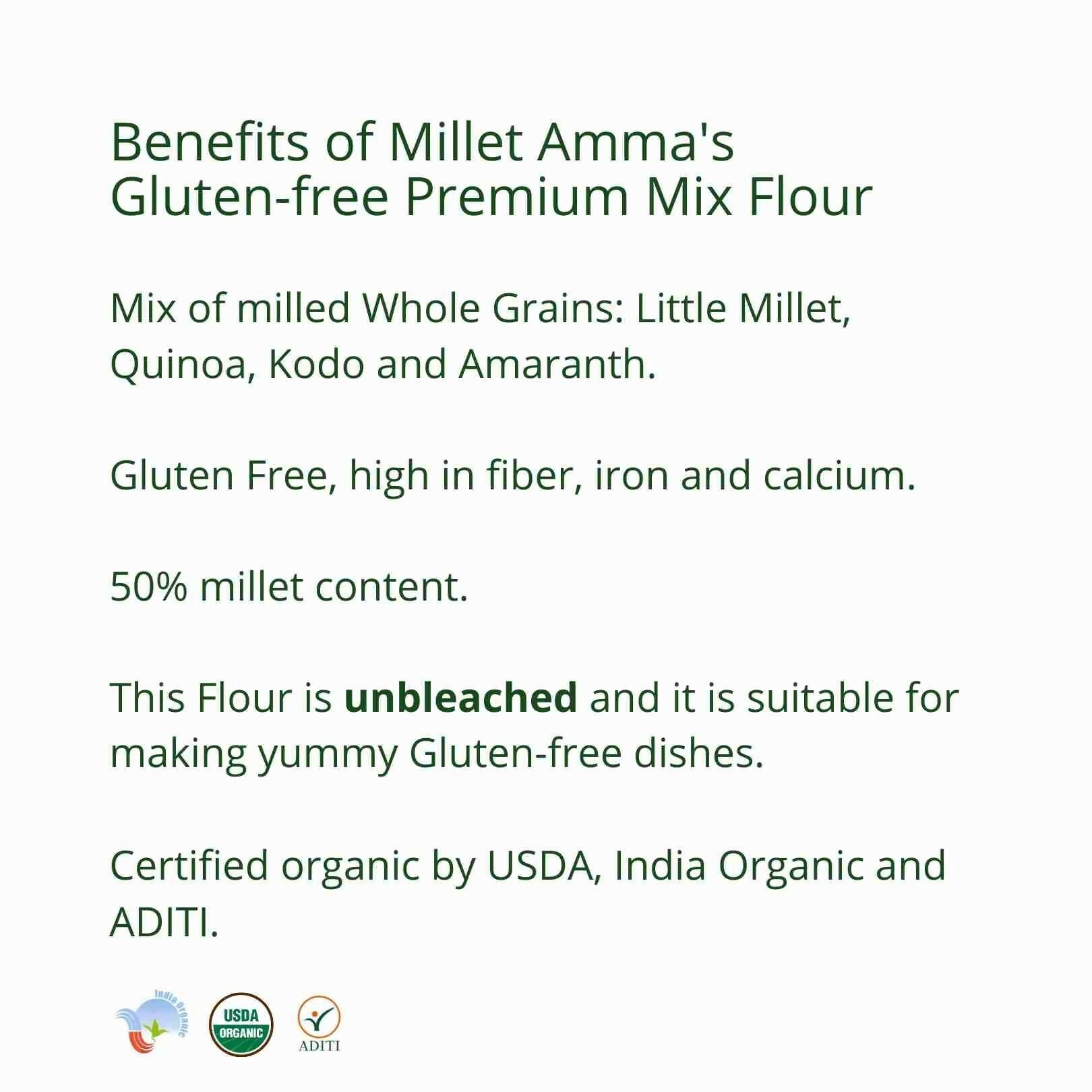 Millet Amma Gluten Free Premium Mix Flour Organic - Distacart