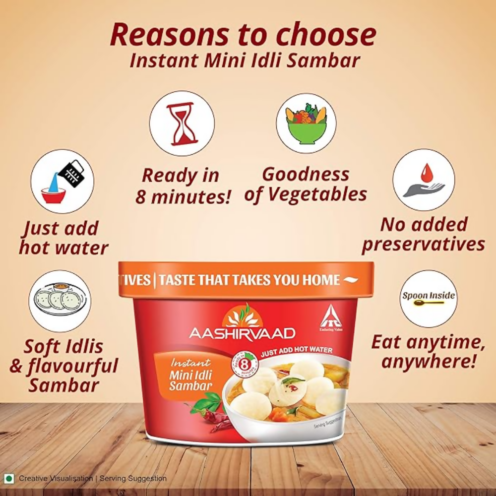 Aashirvaad Instant Mini Idli Sambhar - Distacart