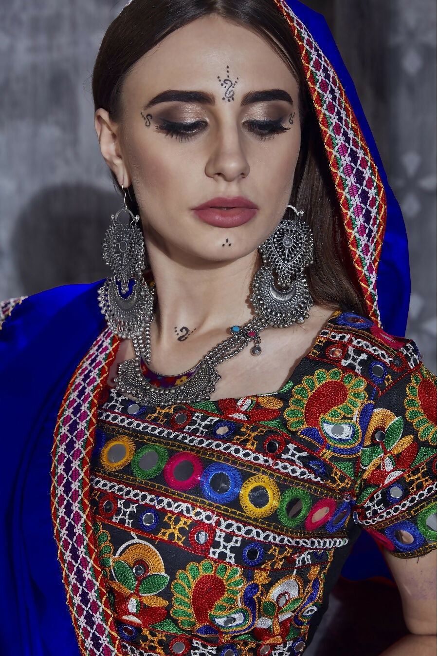 AI Fashion Black Art Silk Designer Navratri Lehenga Choli Collection