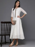 Ahalyaa Women's Traditional wear Ethnic Dress - Off White - Distacart