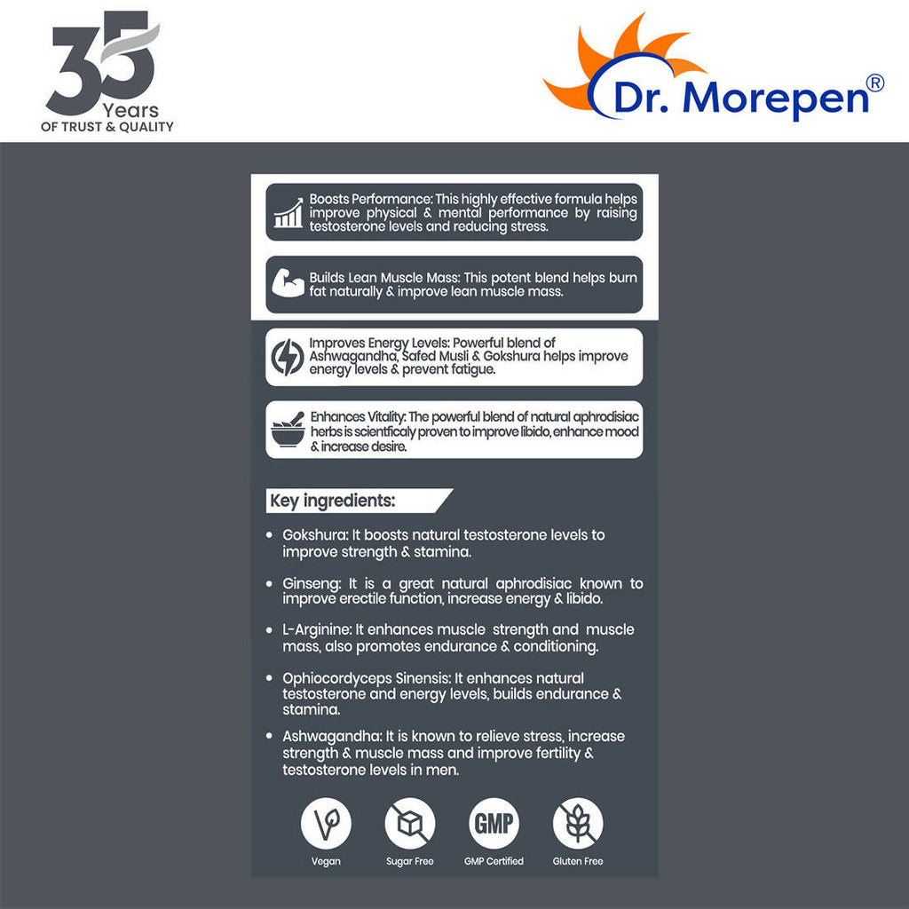Dr. Morepen Testo Boost Tablets - Distacart