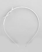 VOJ Silver Plated Bow Shaped AD studded Hairband