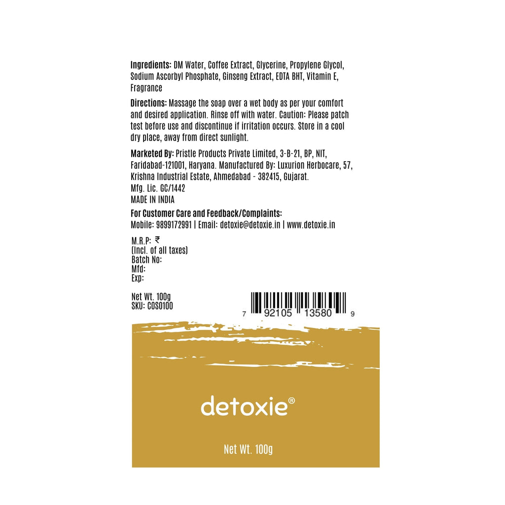 Detoxie Coffee Handmade Soap - Distacart