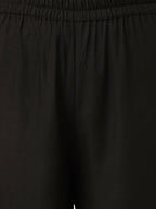 Joban Fashion Black Rayon and Embroidered Work Straight Kurta Bottom Set