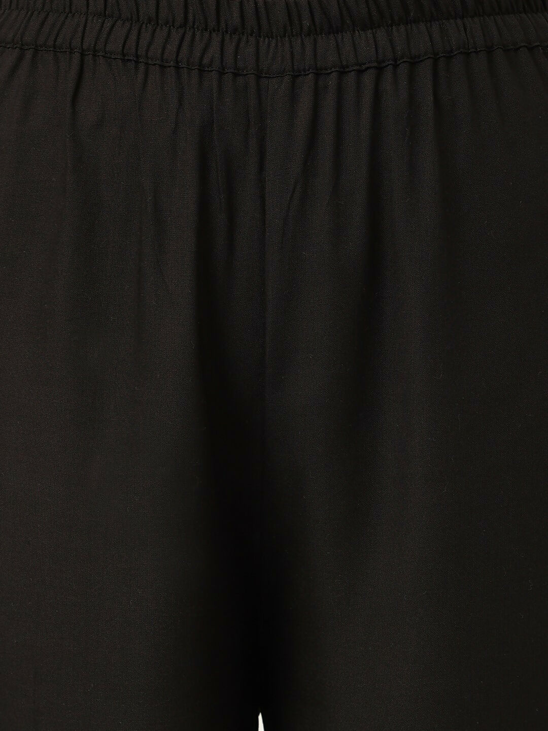 Joban Fashion Black Rayon and Embroidered Work Straight Kurta Bottom Set
