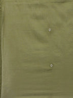 Yufta Women Olive Green Regular Pure Cotton Kurta with Palazzo & With Dupatta