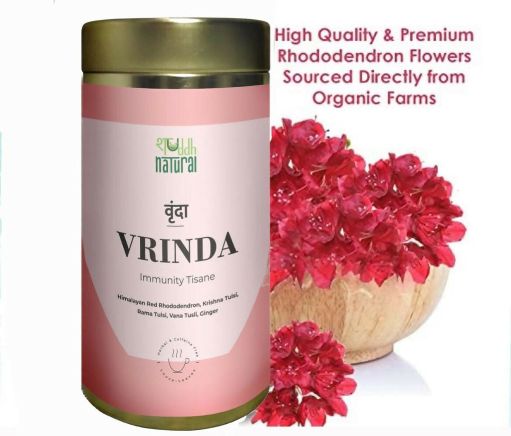 Shuddh Natural Cold Cough Relief Tea Vrinda Floral Tisane - Distacart