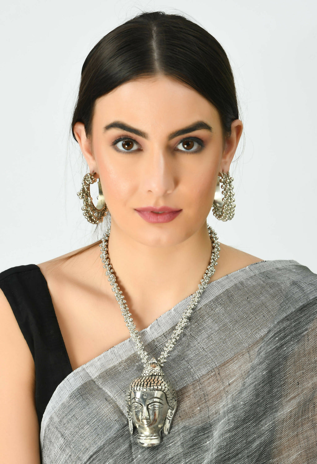 Mominos Fashion Johar Kamal Silver-Plated Brass Finish Budha Long Neckalce For Women - Distacart