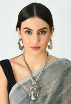Mominos Fashion Johar Kamal Silver-Plated Brass Finish Budha Long Neckalce For Women - Distacart