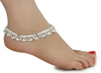 AanyaCentric Gold-plated Mangalsutra Pendant Earring Set & Silver Plated Anklet - Distacart