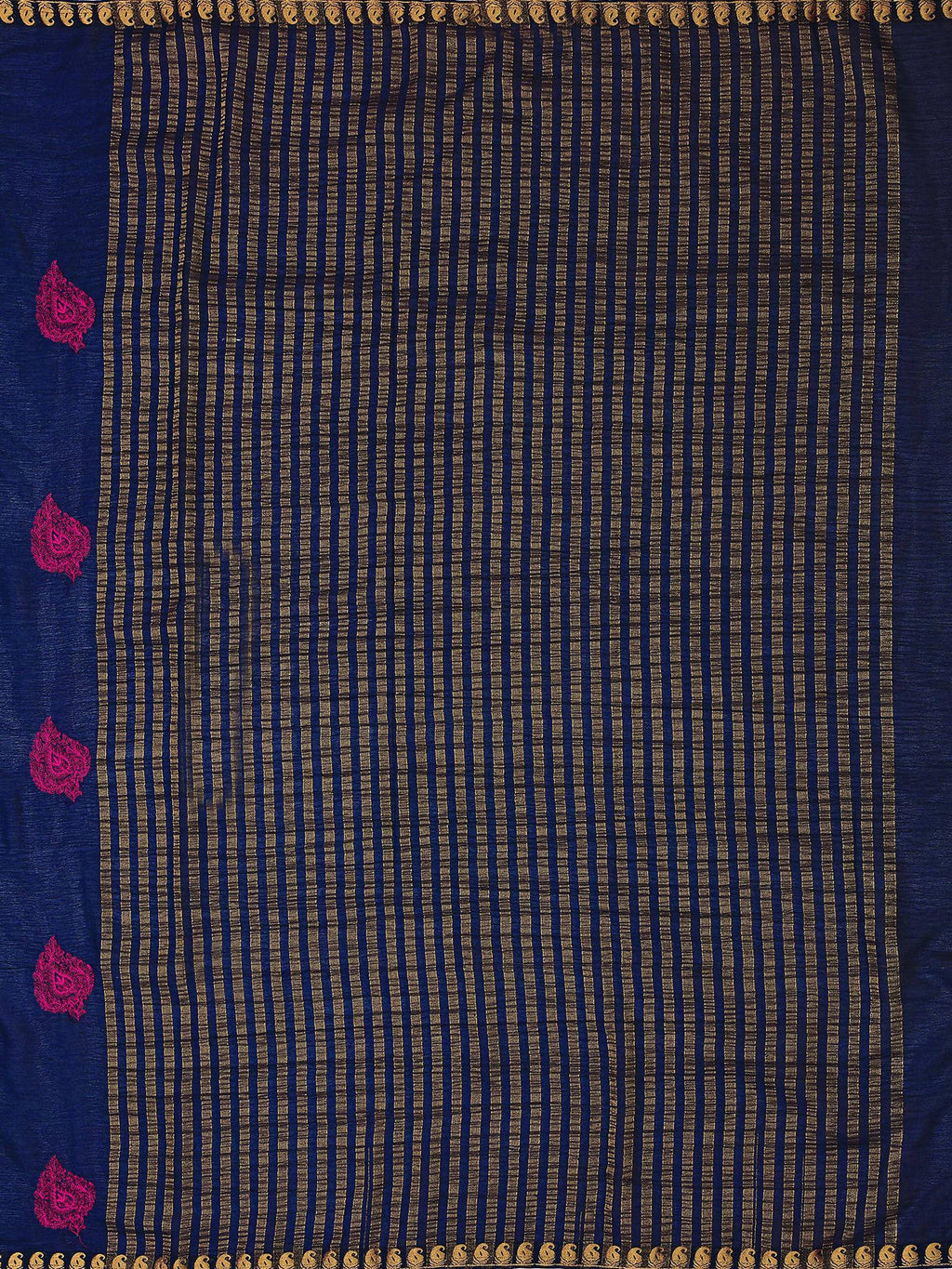 Mimosa Women's Navy Blue Banarasi Chiffon Saree - Distacart