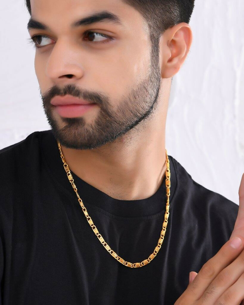 VOJ Gold-Polished Statement Chain