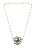 Flower Kundan Necklace - Ruby Raang