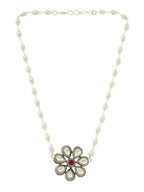 Flower Kundan Necklace - Ruby Raang