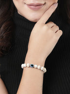 NVR Men & Women Marble Evil Eye Adjustable Bracelet - Distacart