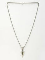 NVR Men's Silver-Plated Arrow-Shaped Pendant With Chain