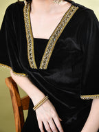 Sangria Embellished A-Line Kurta & Dhoti Pant With Dupatta