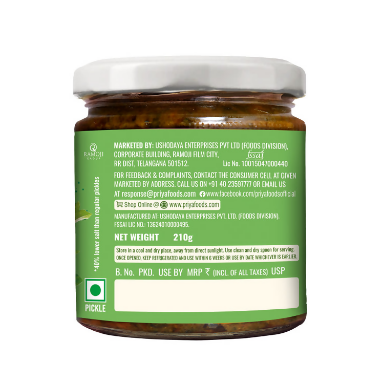 Priya Low Salt Gongura Pickle - Distacart