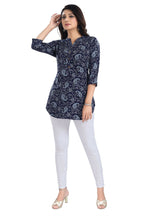 Snehal Creations Ethnic Galore Blue Short Tunic Top for Women - Distacart