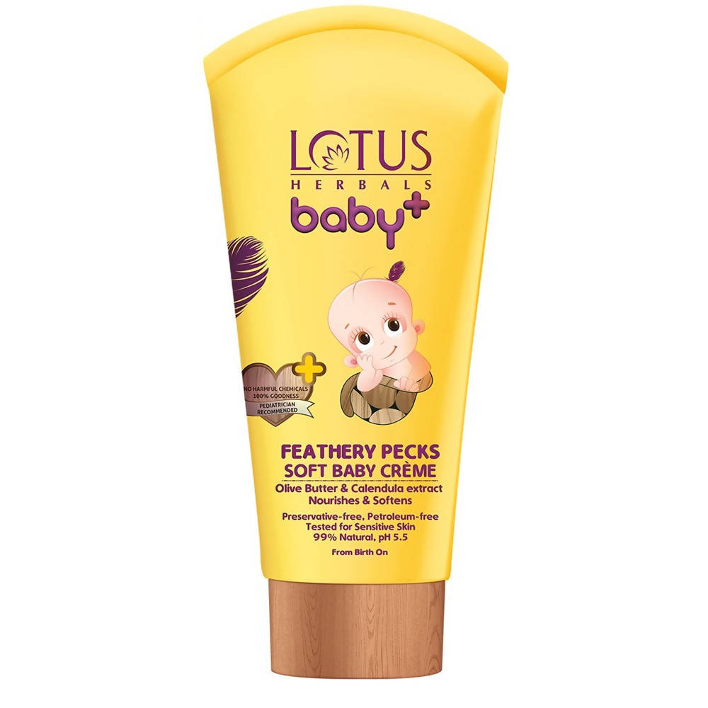 Lotus Herbals Baby+ Feathery Pecks Soft Baby Crème - Distacart
