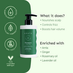 Arata SLS & Paraben Free Hydrating Shampoo With Ginkgo, Ginger & Indian Gooseberry