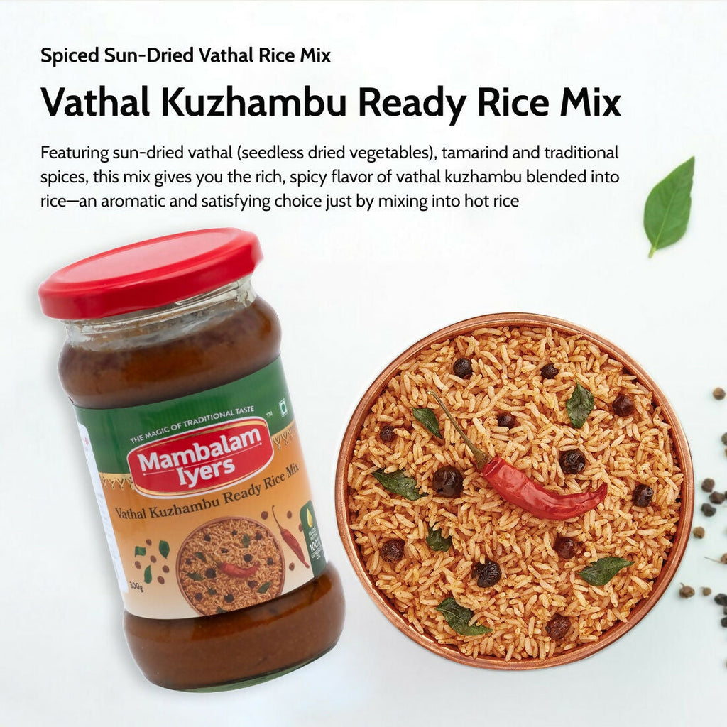 Mambalam Iyers Vathal Kuzhambu Ready Rice Mix - Distacart