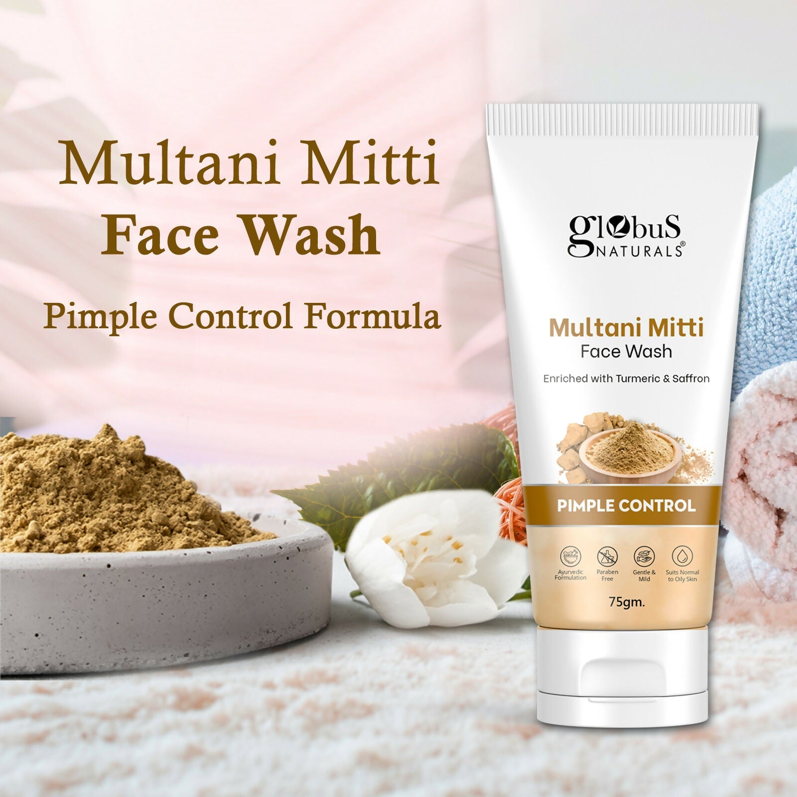 Globus Naturals Multani Mitti Face Wash - Distacart