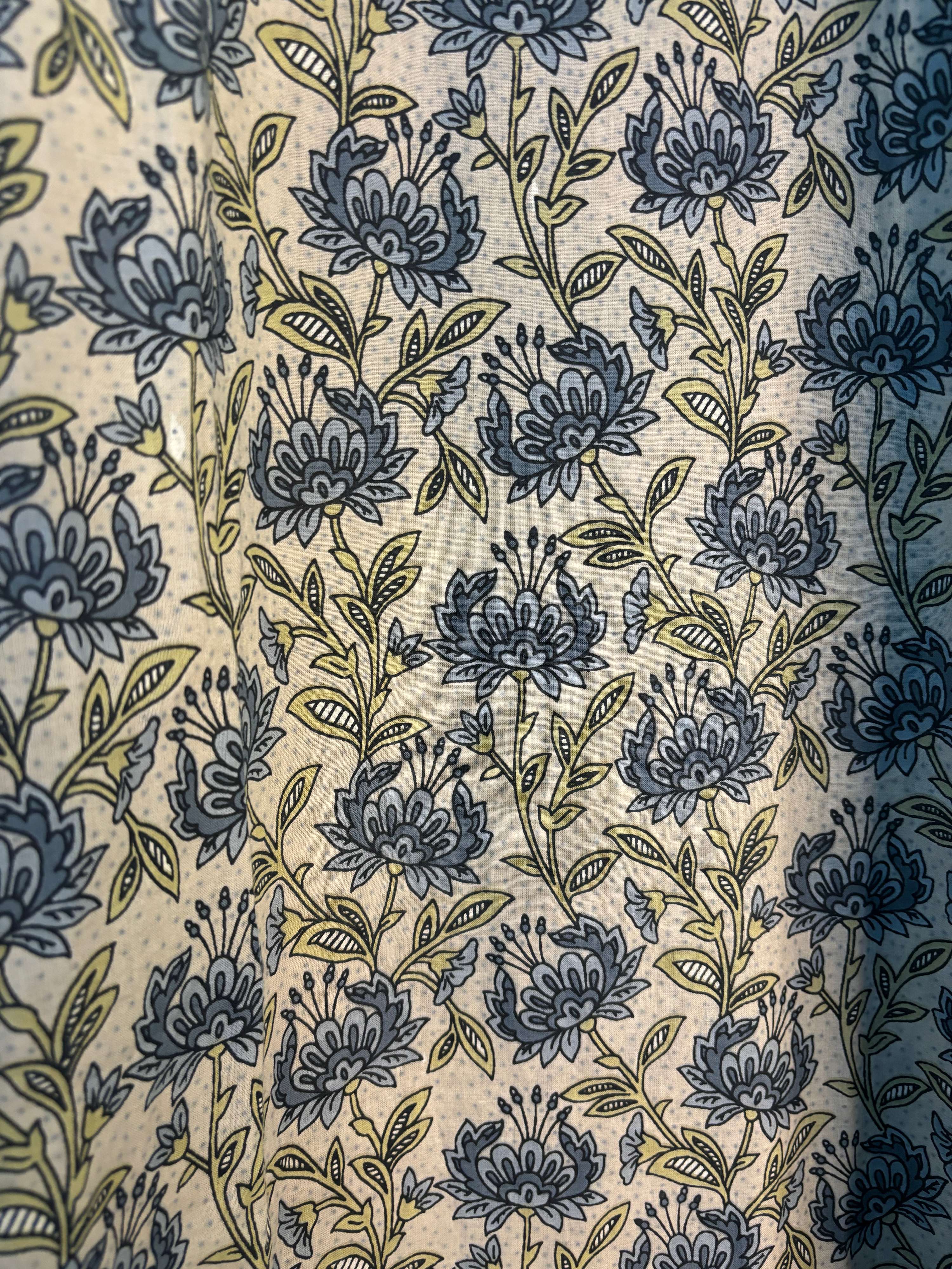 trueBrowns Blue Floral Print Kurta - Distacart