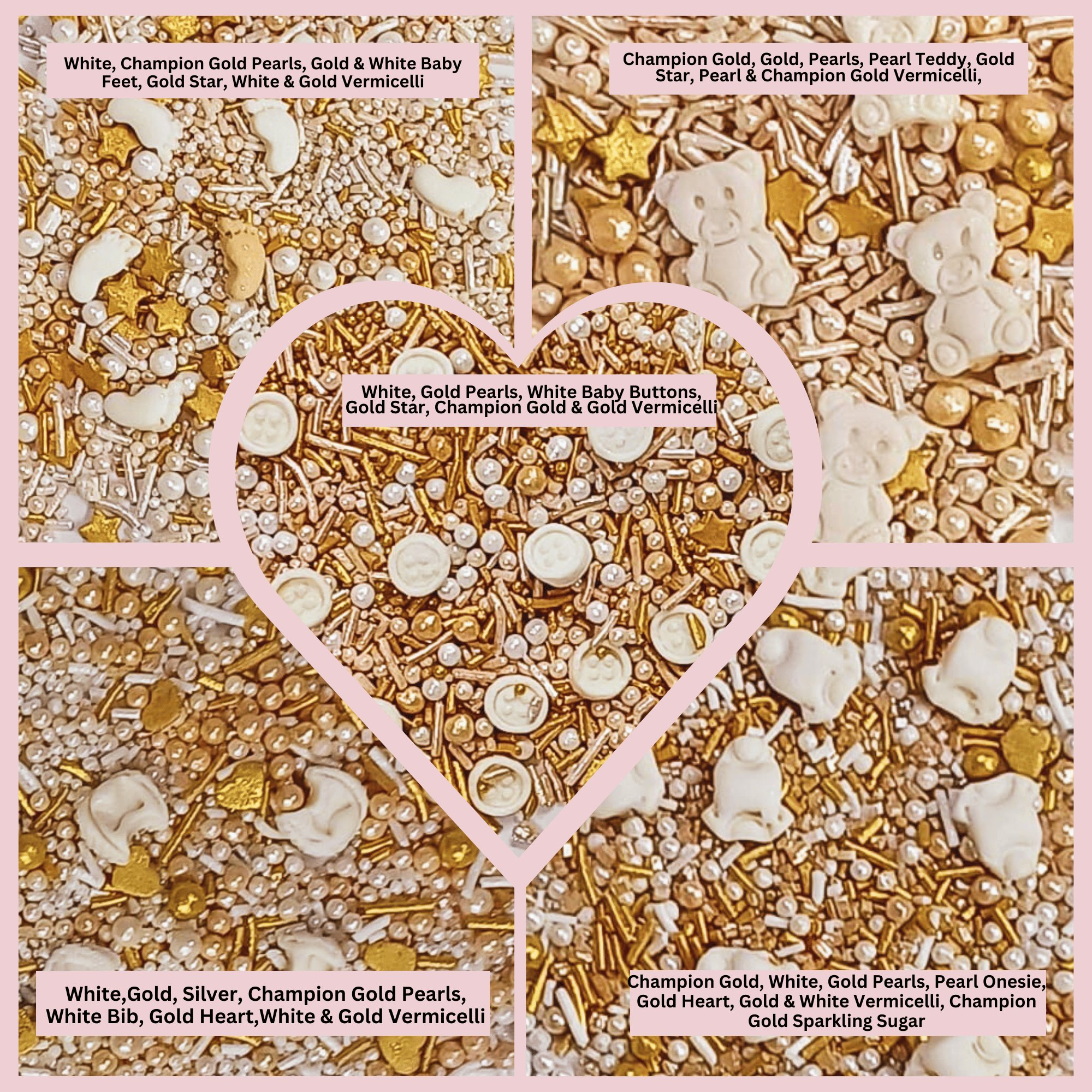 confect baby shower sprinkles edible sprinkles for cake cupcake decoration pack of 5 baby shower 11