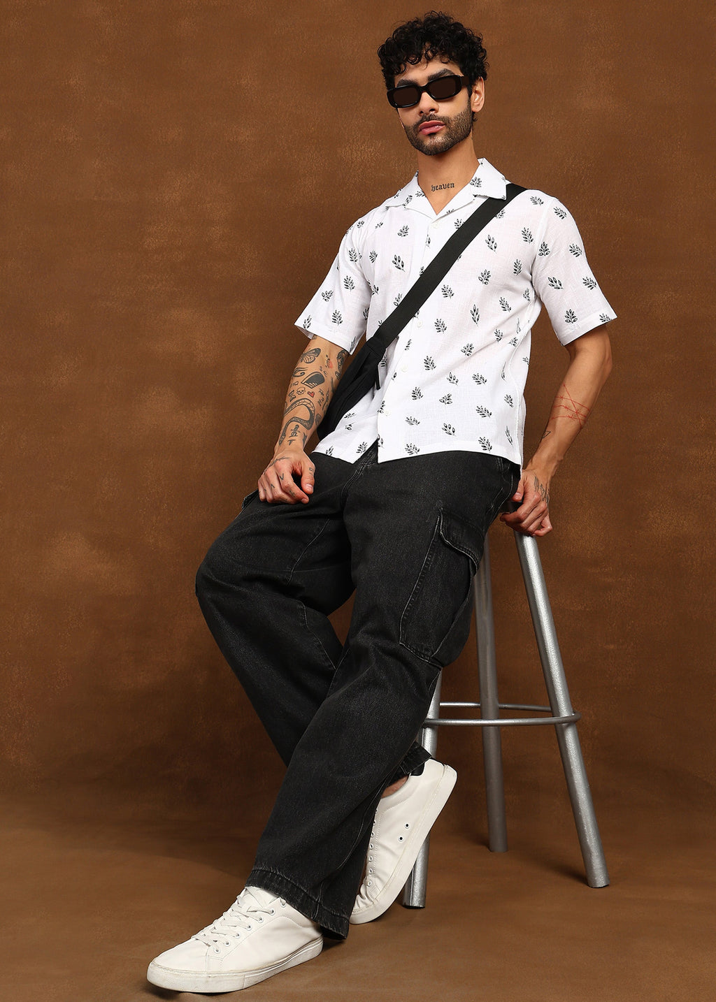 Fabmade Leaf Whisper Linen Shirt