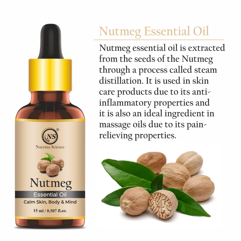 Nuerma Science Pure Nutmeg Essential Oil For Body Care & Hair Care