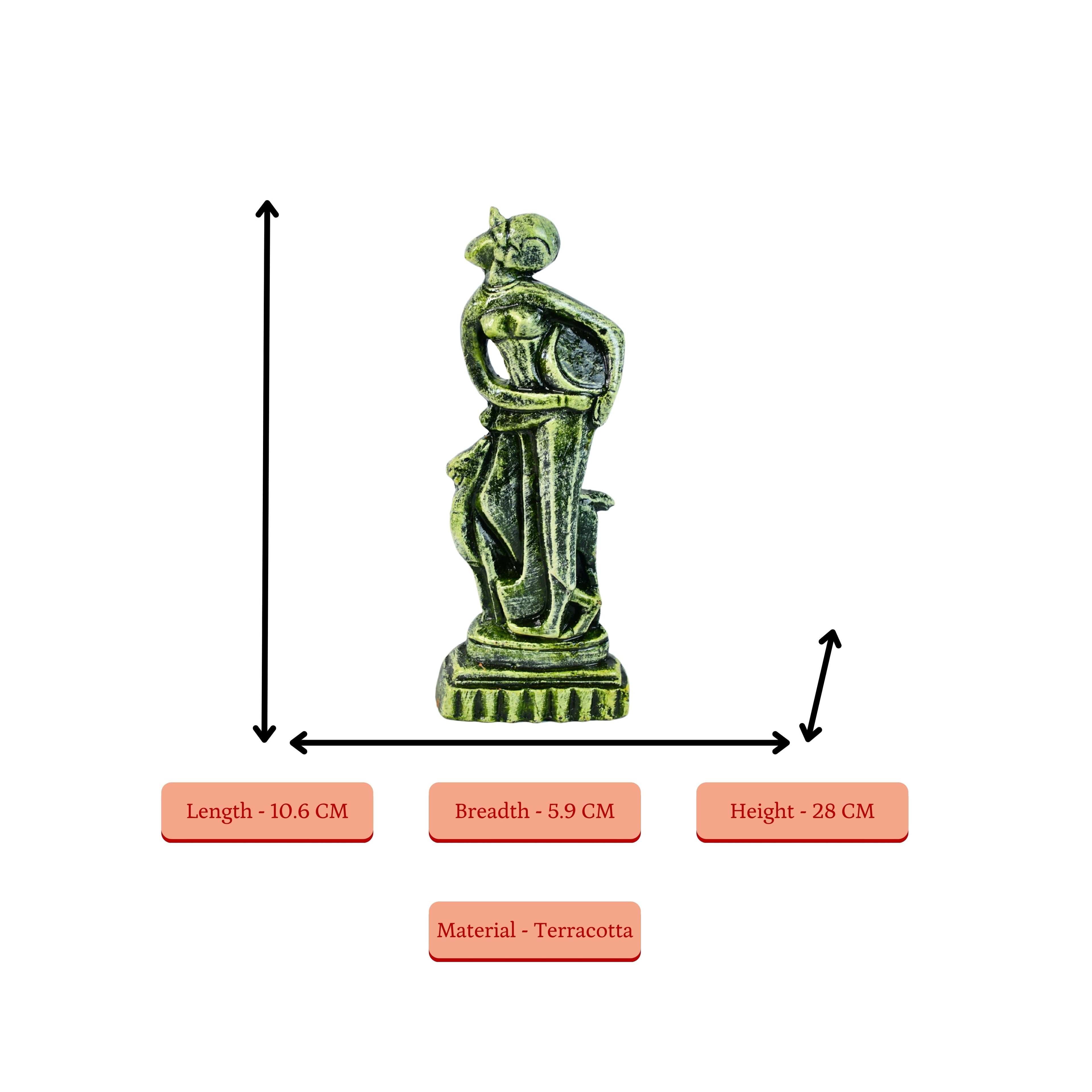 Sowpeace Premium Terracotta Abstract Lady with Deer Tabletop - Distacart