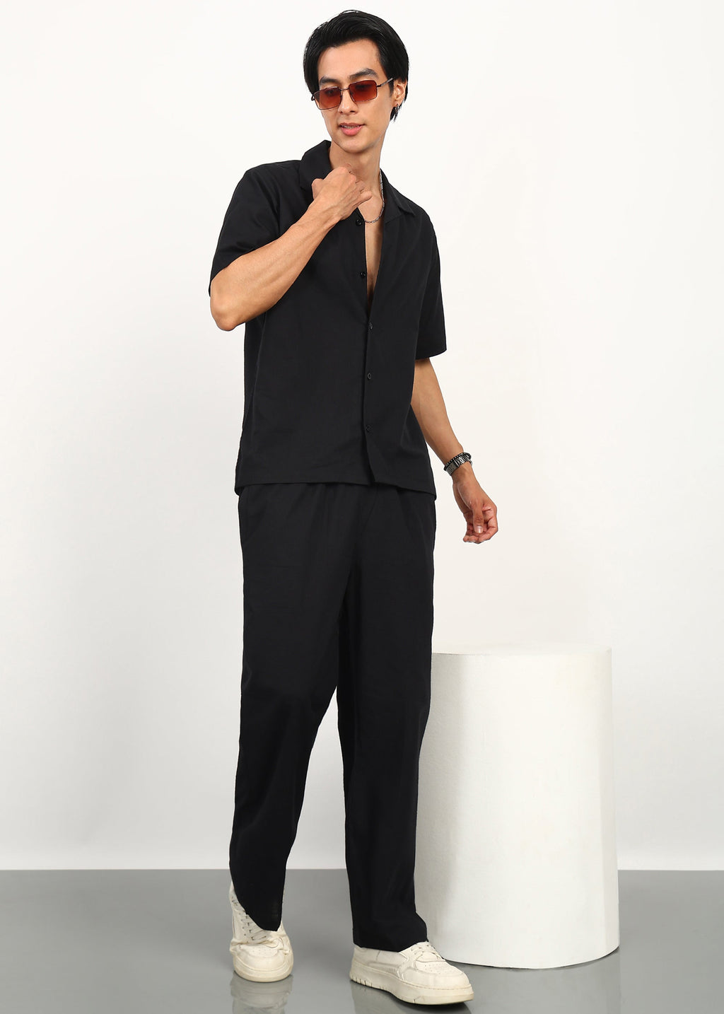 Fabmade Midnight Black Linen Co-Ord