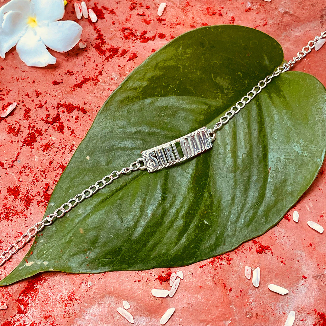 trueBrowns 925 Sterling Silver Shri Ram Silver Chain Rakhi - Distacart
