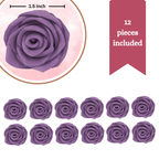 confect sugar roses topper sugar roses for cake decorations edible true purple roses pack of 12