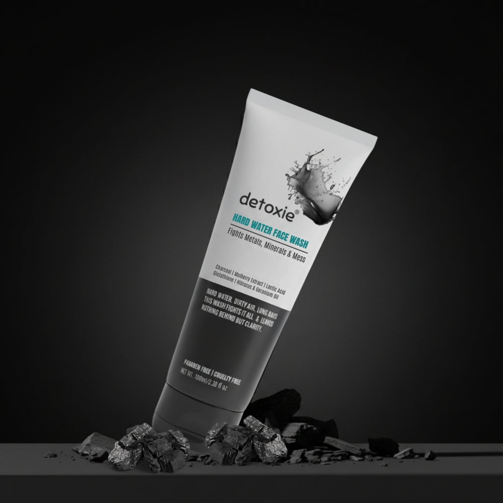Detoxie Charcoal Hard Water Face Wash with Charcoal & Mulberry Extract - Distacart
