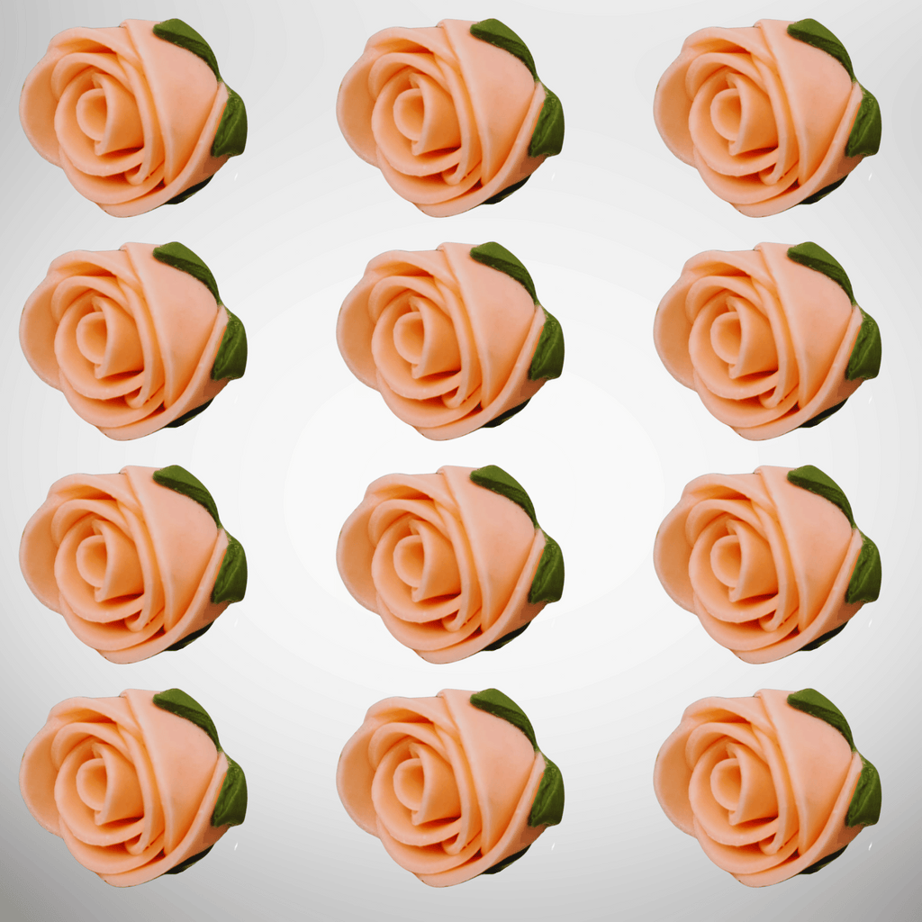 sugar roses for cake cupcake decoration peach 120 gms