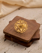 trueBrowns Gold-Polished Circle Ring