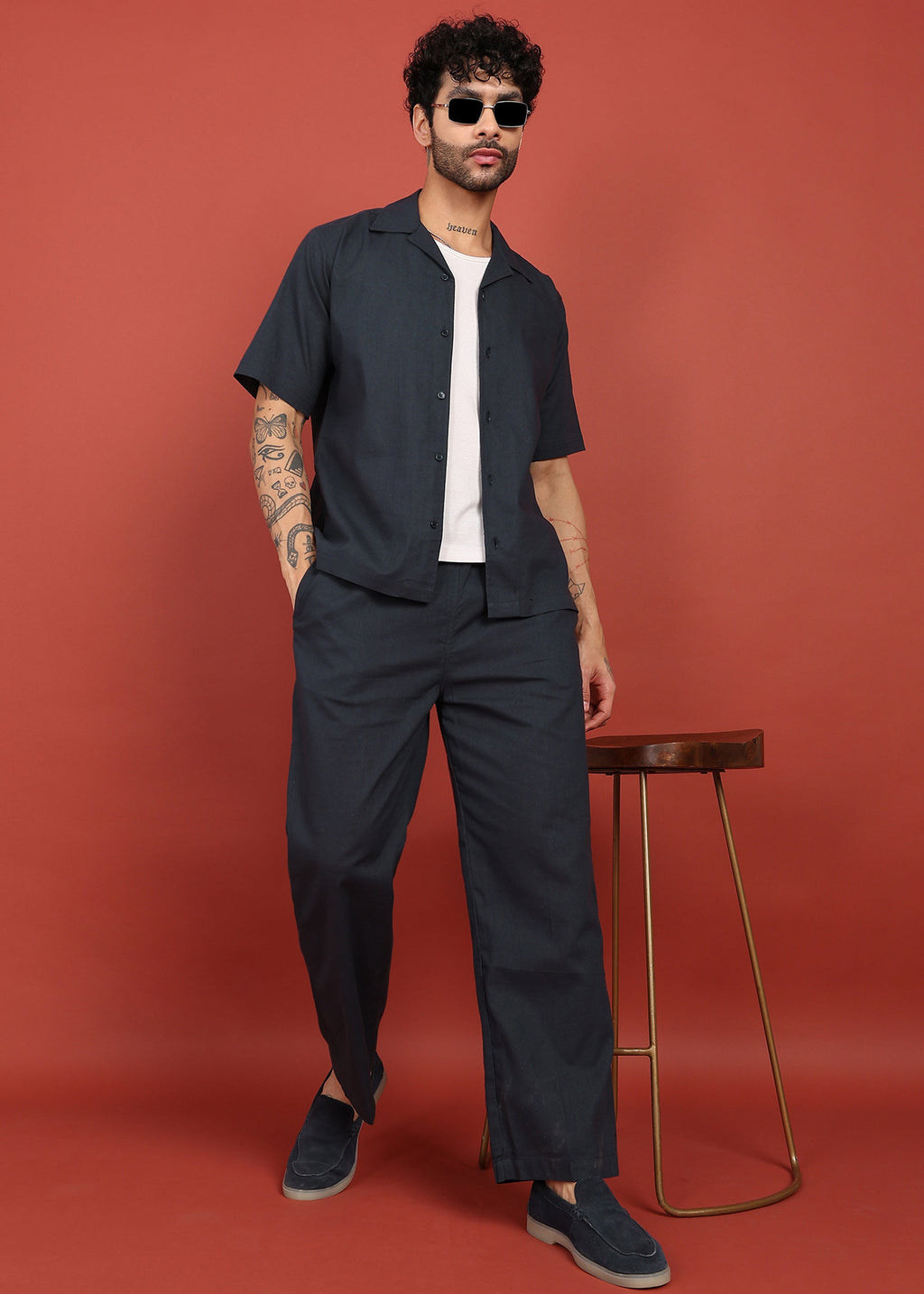 Fabmade Midnight Ease Shirt & Trouser Co-Ord Set
