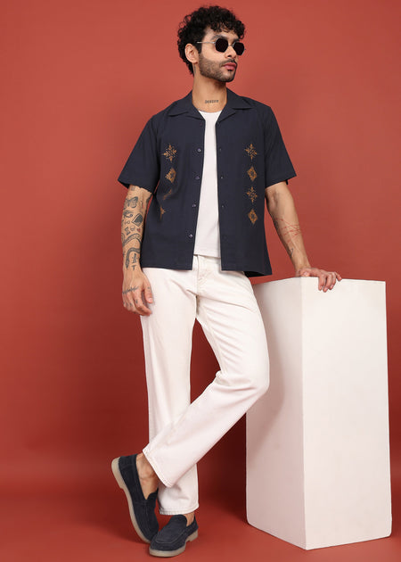 Fabmade Midnight Bloom Printed Shirt