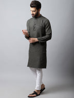 Even Apparels Brown Pure Cotton Kurta With Band Collar - Distacart