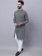 Even Apparels Black Sherwani Kurta With Asymetrical Cut - Distacart