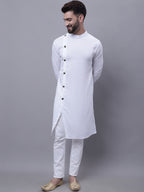 Even Apparels White Sherwani Kurta With Asymetrical Cut - Distacart
