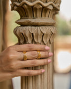 trueBrowns Gold-Polished Bel Rings
