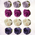 confect sugar roses topper sugar roses for cake decorations cupcakes doughnut edible toppers ombre 6 pack of 12