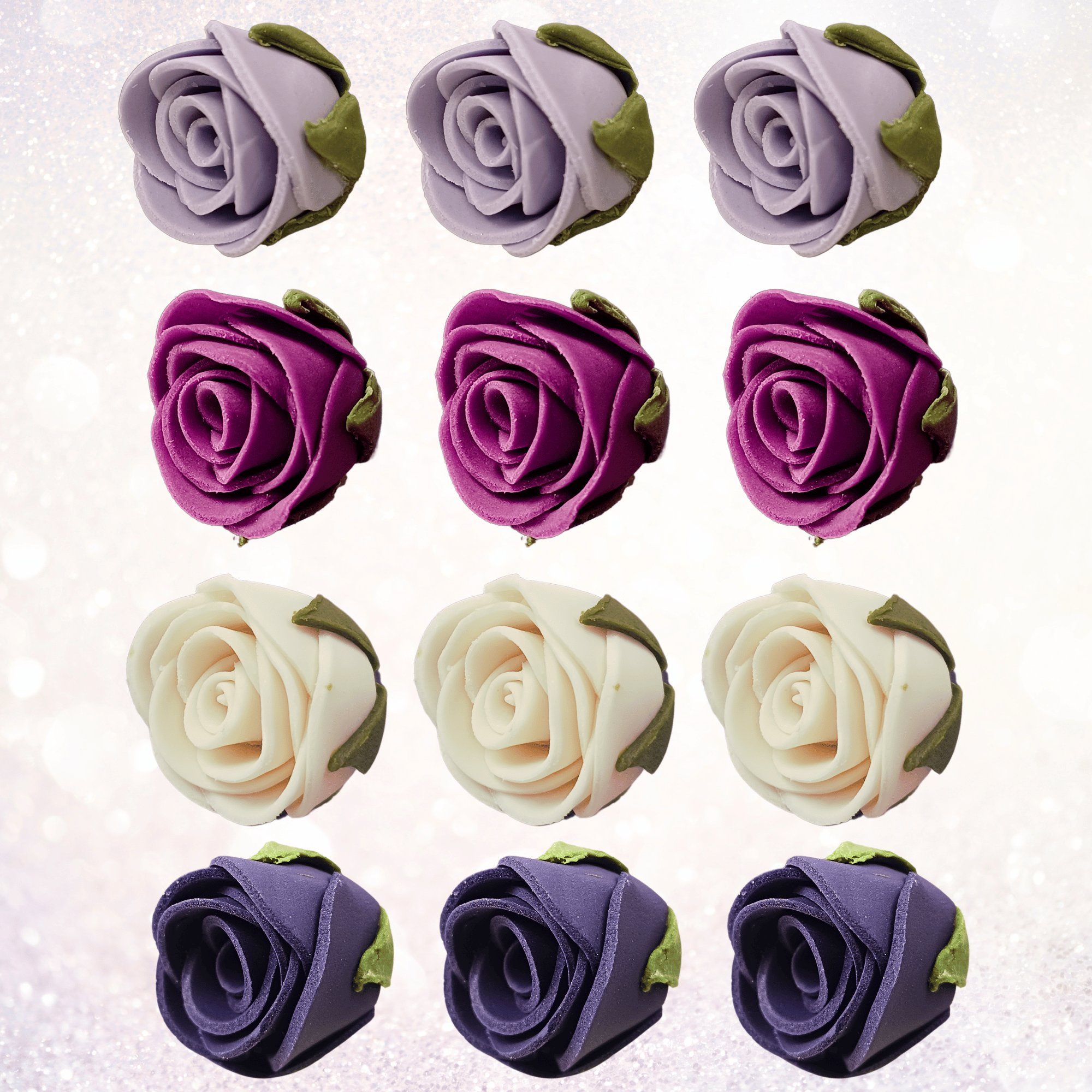 confect sugar roses topper sugar roses for cake decorations cupcakes doughnut edible toppers ombre 6 pack of 12