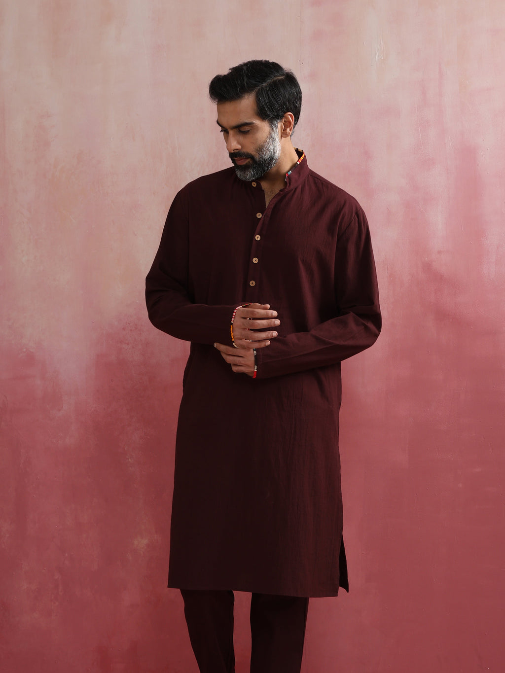 trueBrowns Men's Cola Mandarin Collar Kurta